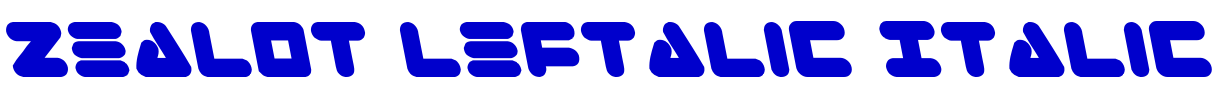 Zealot Leftalic Italic 字体